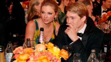 Taylor Swift and Joe AlwynCHRISTOPHER POLK/NBC VIA GETTY IMAGES