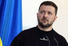 Ukraine's president Volodymyr Zelenskiy has touched down in Japan where he will hold talks with world leaders at a G7 summit. Photograph: Lisi Niesner/Reuters