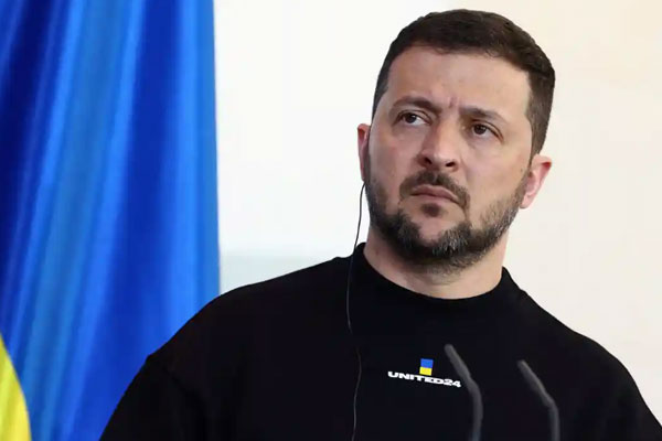 Ukraine's president Volodymyr Zelenskiy has touched down in Japan where he will hold talks with world leaders at a G7 summit. Photograph: Lisi Niesner/Reuters