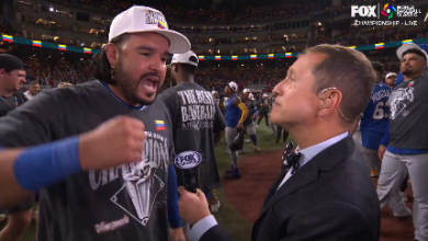 Eugenio Suarez delivers emotional interview after Venezuela’s win over Team USA in WBC final