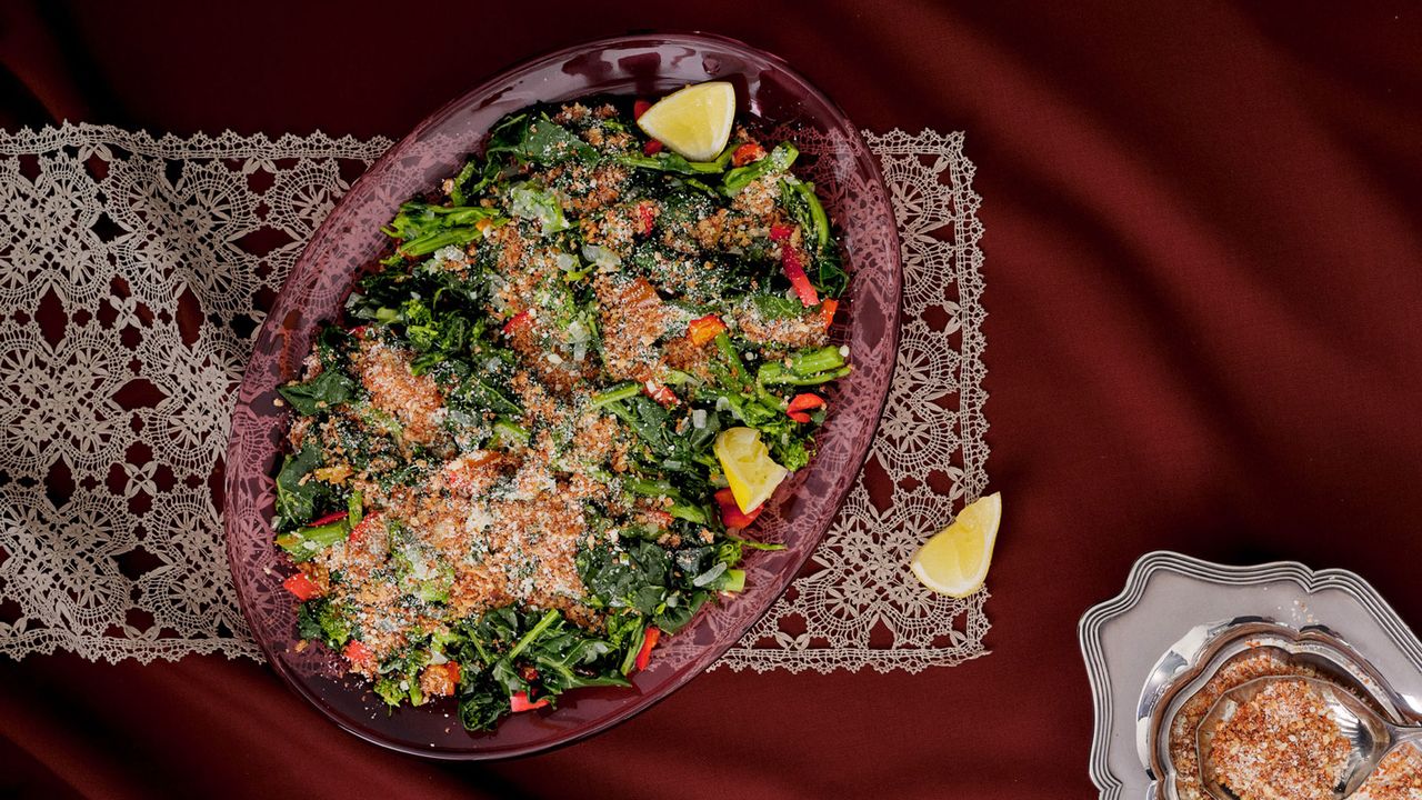 Broccoli Rabe With Pecorino Crunch