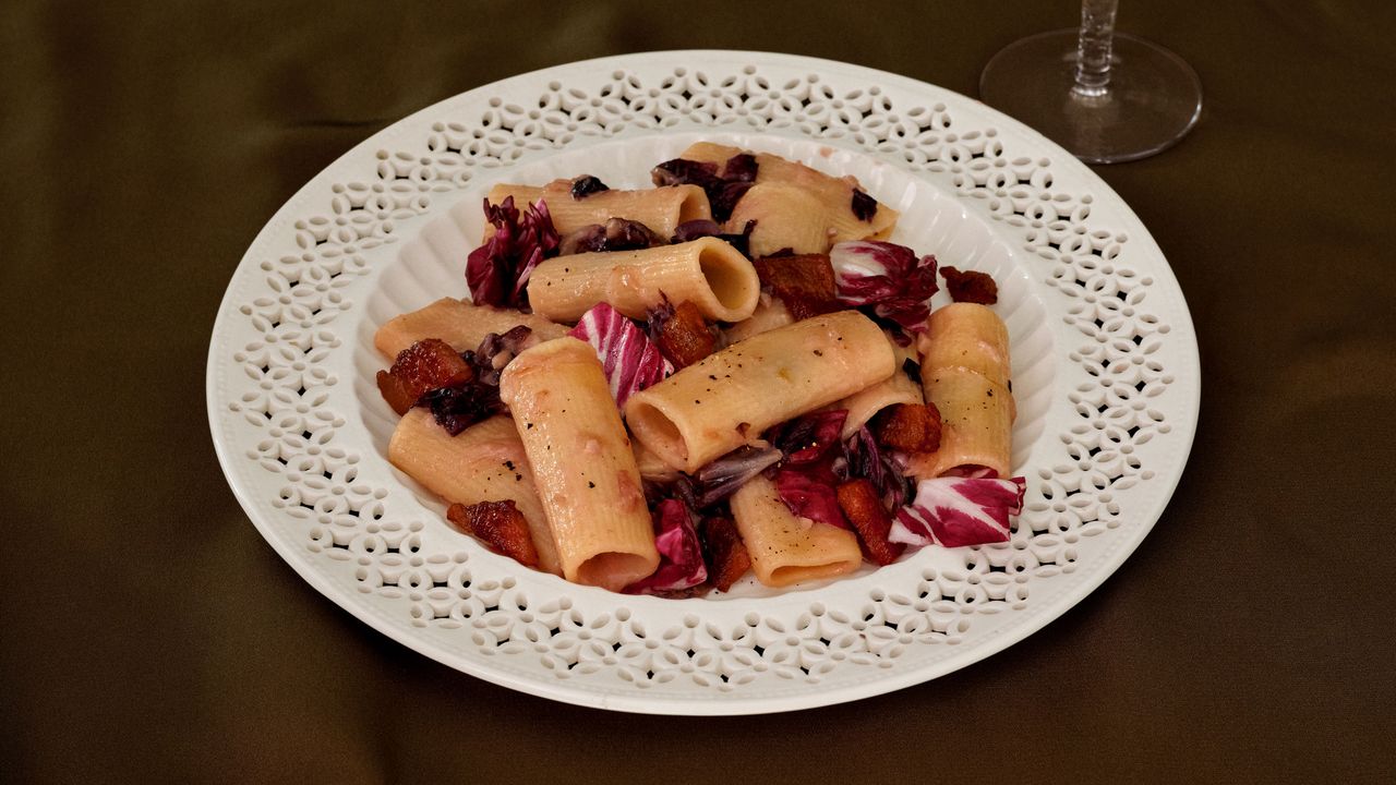Radicchio Jam Rigatoni