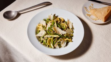 Smashed Asparagus Salad