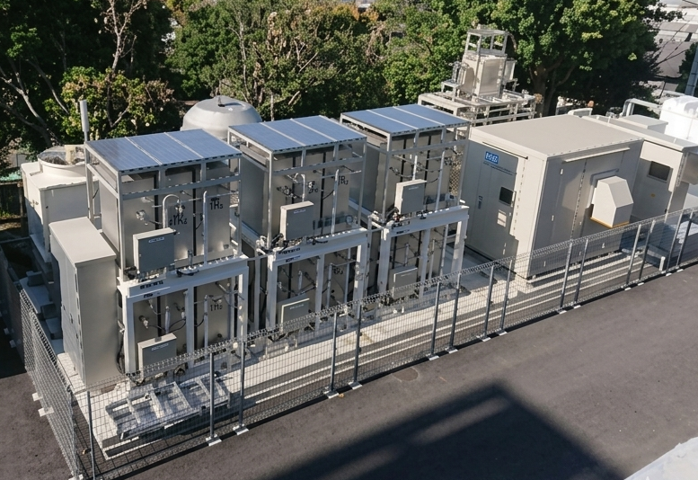 Low-pressure hydrogen bridges seasonal gaps in solar-powered Japanese building