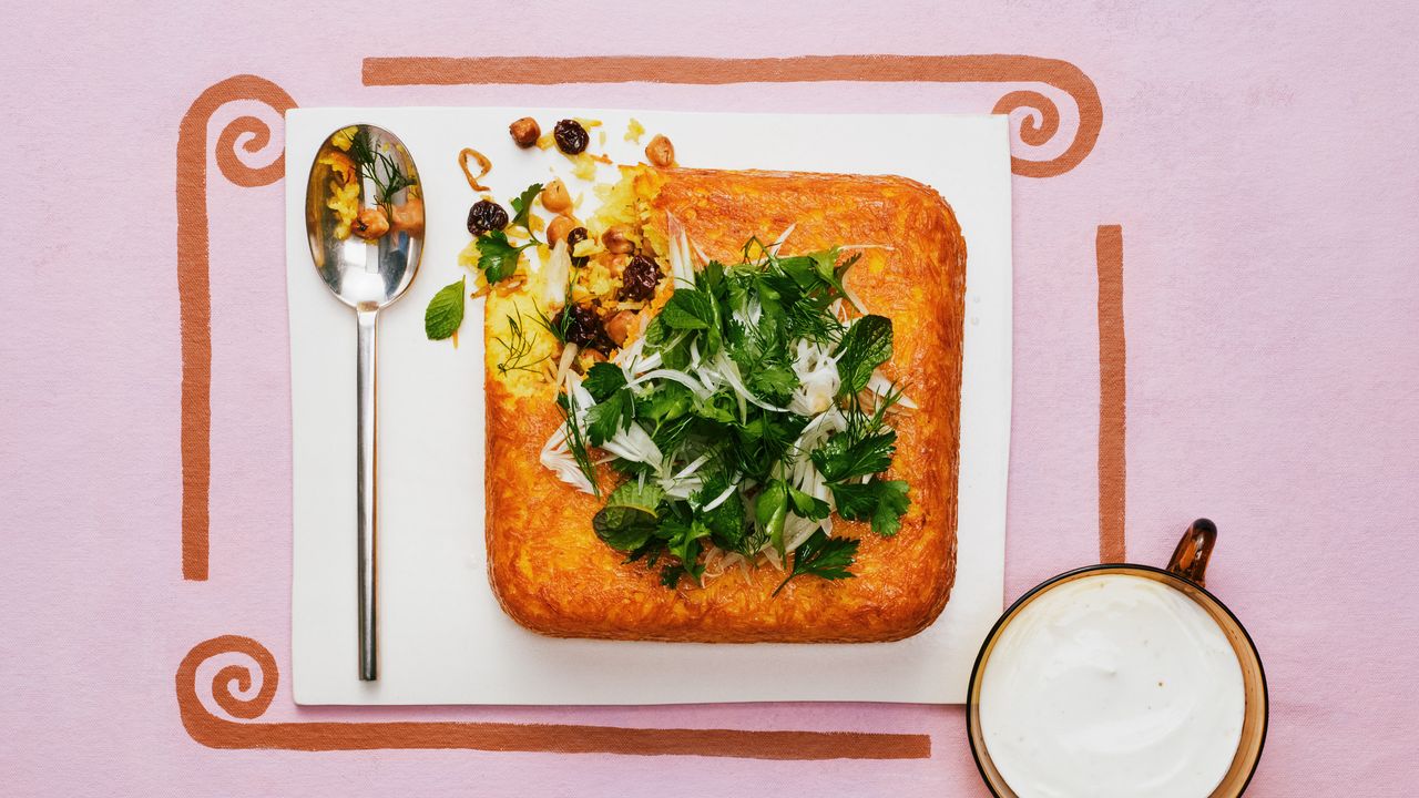Chickpea Tachin With Herb Salad
