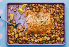 Maple-Mustard Sheet-Pan Salmon