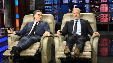 Jon Stewart Showers Stephen Colbert With Gifts in Honor of ‘The Late Show’s’ Final Week: ‘Don’t Confuse Cancellation With Failure’