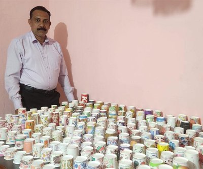 Look: Indian man earns world record for collection of 858 paper cups