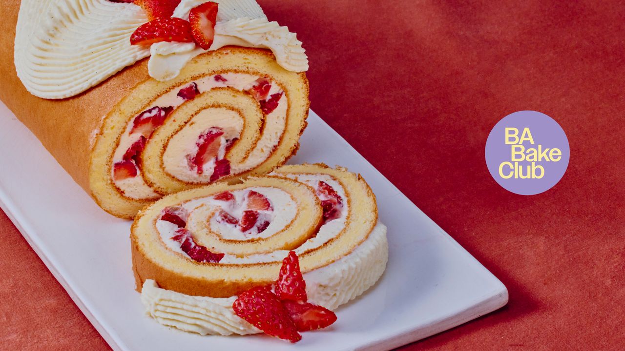 Welcome Spring With Bake Club’s Strawberry Roll Cake