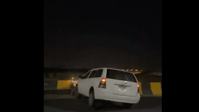 Accident on Kuwait motorway as Iranian missiles fly overhead