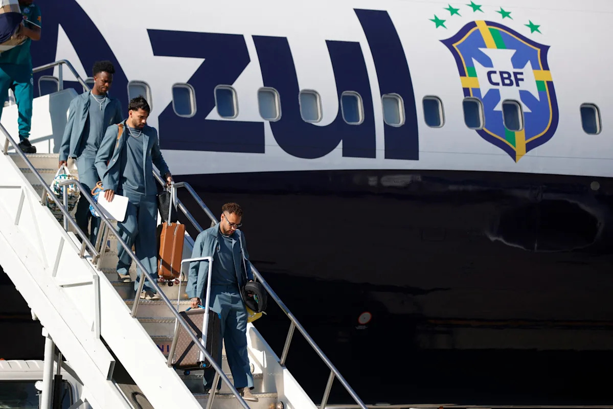 Brazil National Team’s Plane Baptized Before Departing For World Cup