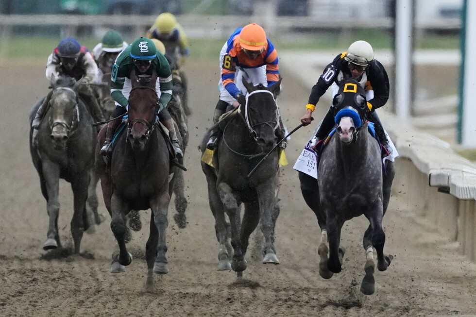 Preakness Day is underway in a quiet scene at Laurel Park, which replaces Pimlico as host this year