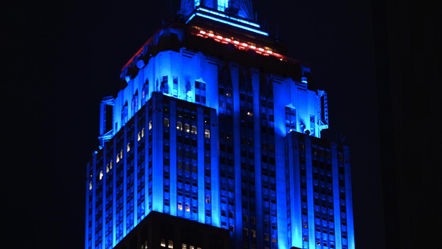 Taylor Swift’s Something Blue? Empire State Building Glow Ups Over Manhattan