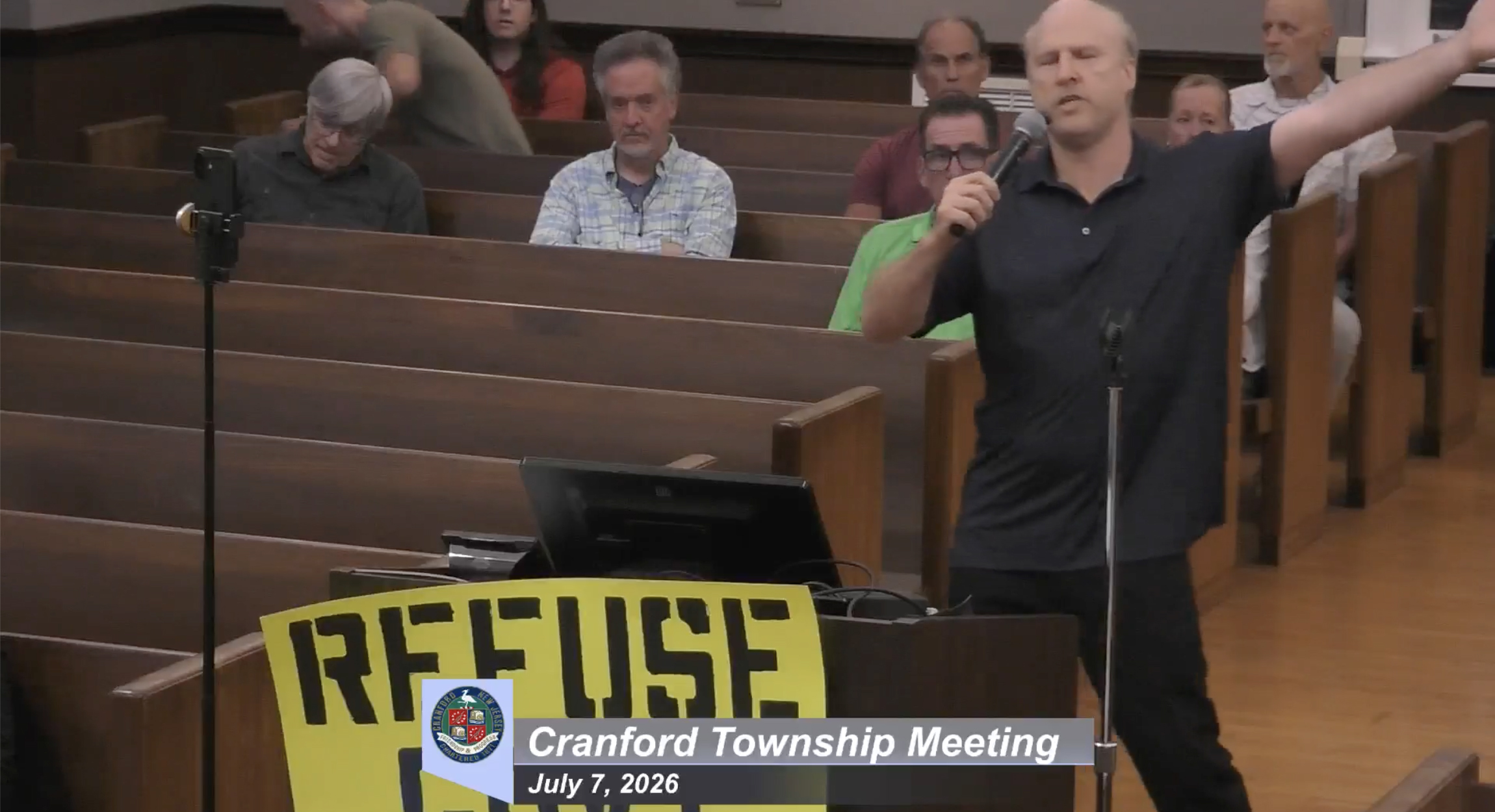 Failed NJ committee candidate and town hall menace strikes again – belting out Morrissey hit before his arrest for ‘disrupting meeting’