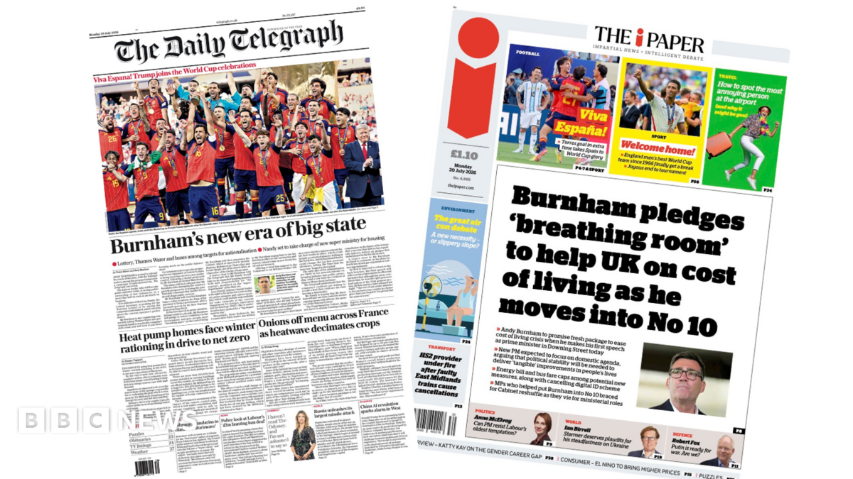 The Papers: ‘Burnham’s new era’ and ‘Viva España!’