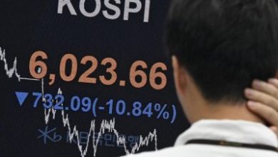 South Korea halts stock trading as Kospi plunges more than 8%