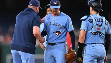 Blue Jays’ Shane Bieber walks six batters in two-thirds of an inning: ‘definitely was my worst’