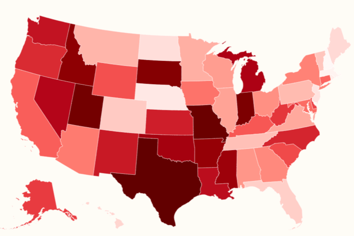 Map Reveals the Worst States for Children’s Dental Health