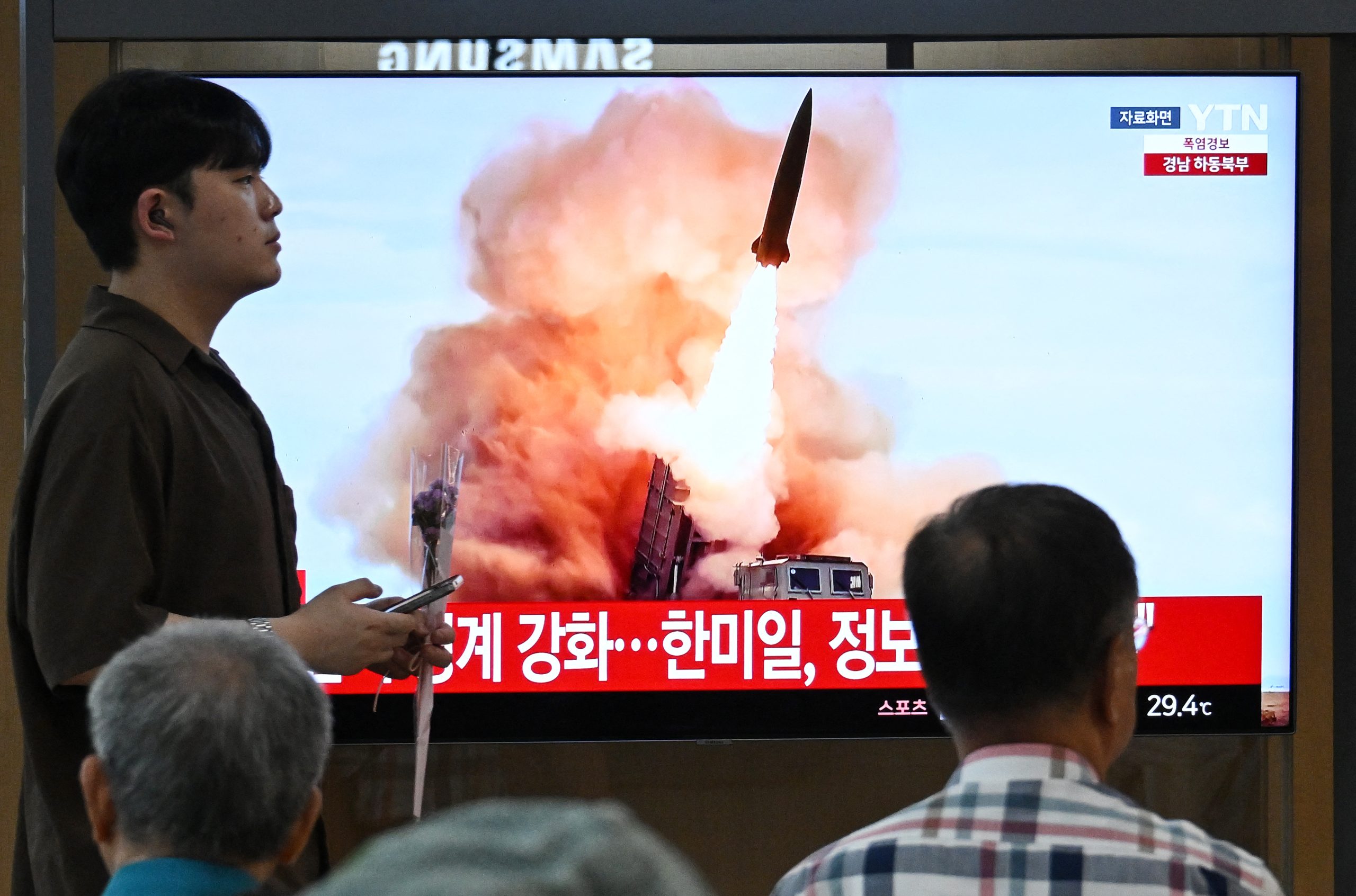 North Korea fires about 10 short-range ballistic missiles toward sea, South Korea says