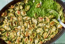 Baked Feta Pasta With Green Sauce