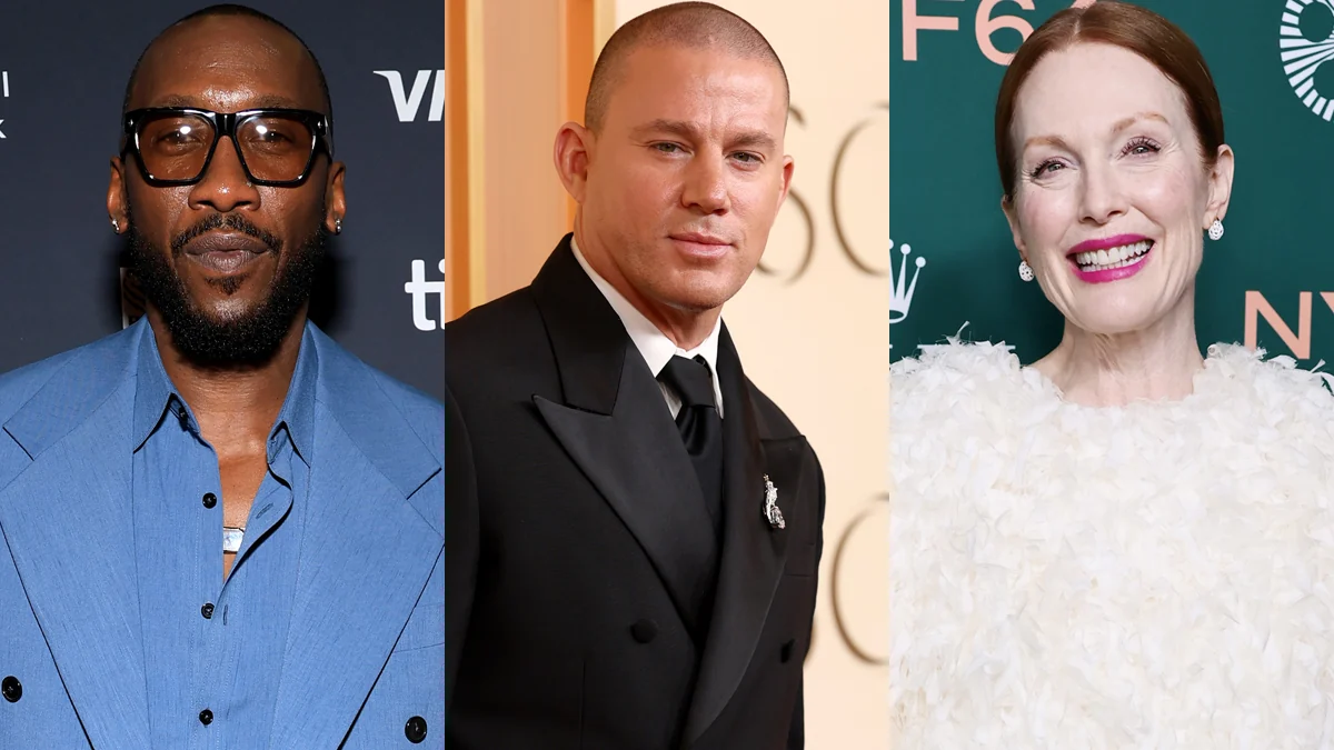 Composite photo of Mahershala Ali, Channing Tatum, and Julianne Moore.