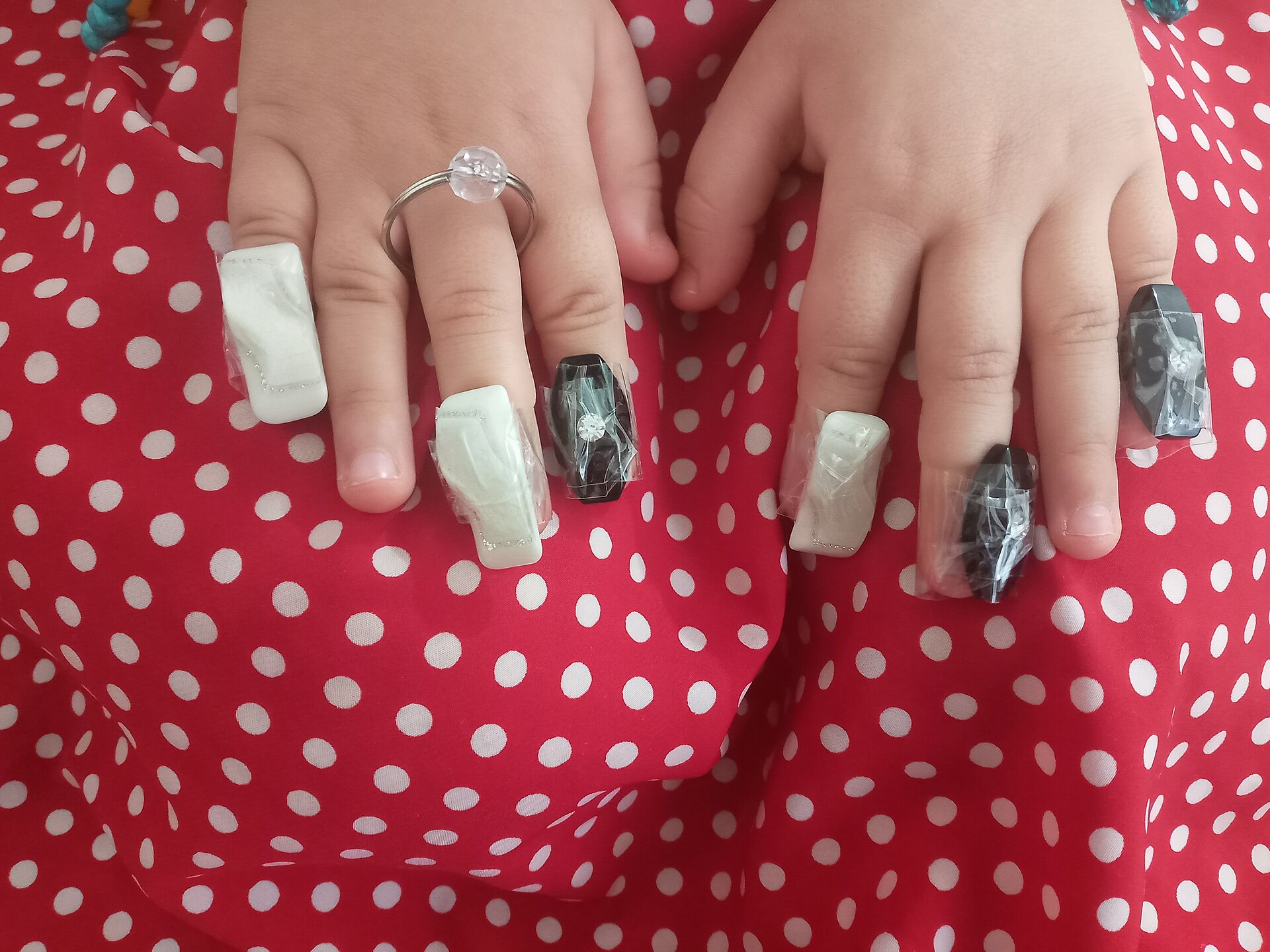 My 3-year-old daughter's idea for nail extensions.jpg