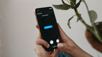 AI-generated image: A person's hand is holding a silver smartphone.