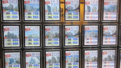 HK TKO 將軍澳 Tseung Kwan O Tong Yin Street real estate property agent shop window display night June 2019 IX2 07.jpg
