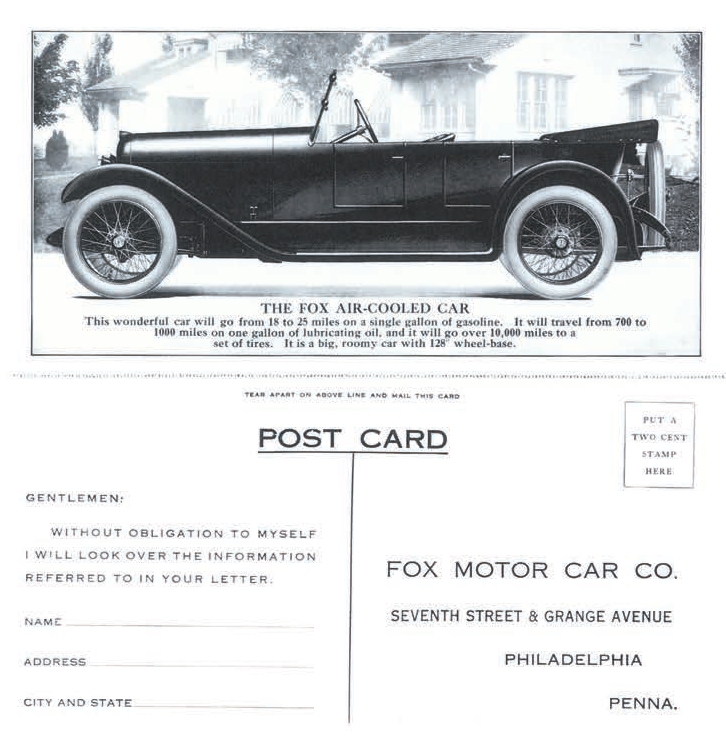 Fox Motor Car Company direct mail card, rear side.jpg