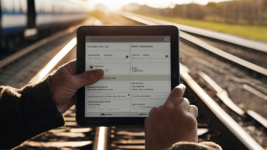 AI-generated image: A person's hands are holding and looking at a tablet.