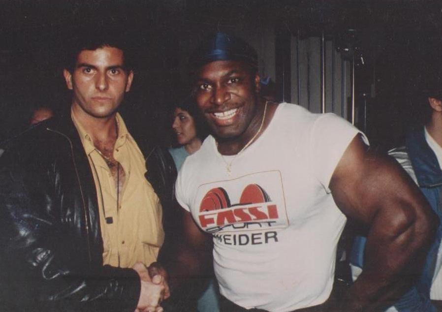 Lee Haney, eight-time Mr. Olympia, in a gym setting