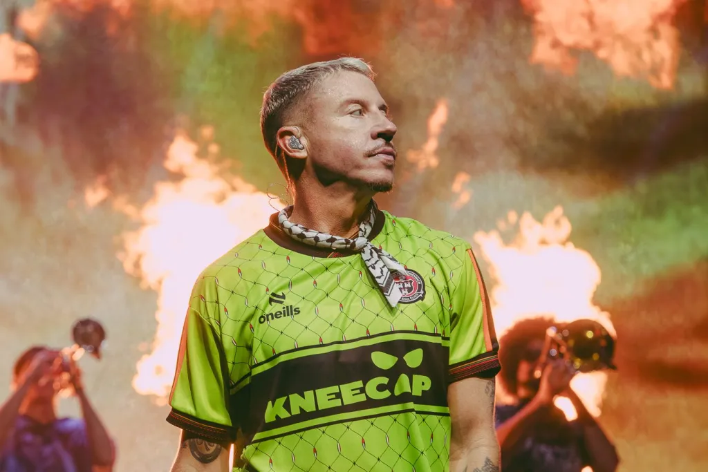 Concert photography of Macklemore's Free Palestine Tour