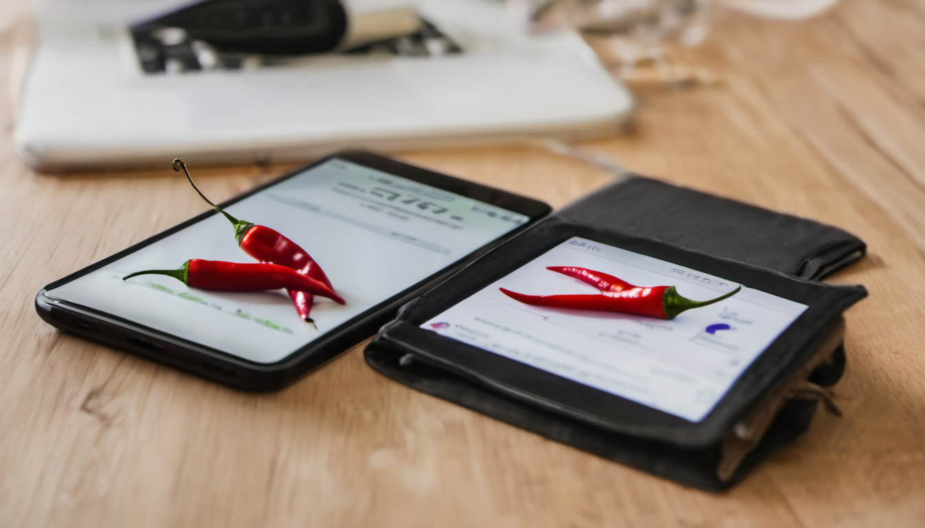 AI-generated image: A close-up photograph shows three smartphones resting on a wooden surface.