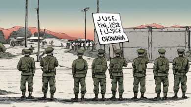 Arrest of US Marine Reignites Protests in Okinawa — AI-generated illustration