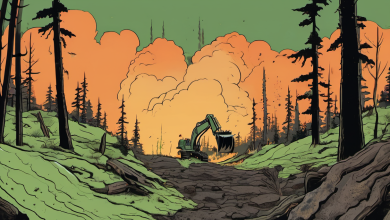 AI-generated conceptual illustration: Drones Hunt Hidden Fires Beneath Cairngorms Forest
