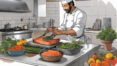 AI-generated conceptual illustration: How TV Chef Chris Valdes Dropped 40 Pounds Without Compromising His Cooking