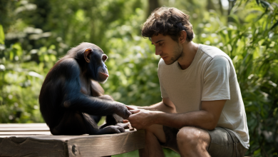 AI-generated illustration: What Chimps Can Teach Us About Male Friendships