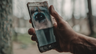 AI-generated image: A hand is holding a smartphone.