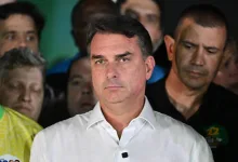 Flávio Bolsonaro reacts after losing Brazil