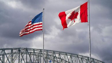 Image caption, Canada and the US are currently locked in a tit-for-tat trade war